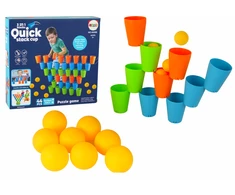Lean Toys Edukacinis puodelių rinkinys Cups Puzzle Game 3in1 LeanToys, 44 d