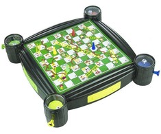 Lean Toys Stalo žaidimų rinkinys 7in1 su šachmatais, šaškėmis ir backgammon