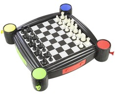 Lean Toys Stalo žaidimų rinkinys 7in1 su šachmatais, šaškėmis ir backgammon