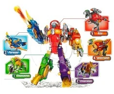 Transformeris dinozauras Dinobots su šaudymo funkcija Lean Toys, mėlynas