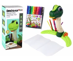 Lean Toys Dinozaurų Piešimo Projektorius su Garsais ir Priedais