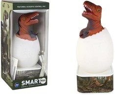 Lean Toys Dinozaurų kiaušinių lempa LED mikro USB raudona T-Rex