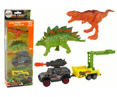 Lean Toys Figūrėlių rinkinys Dinozaurai su automatine raketų priekaba LeanToys