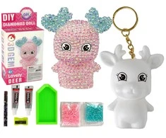 Lean Toys Kūrybinis rinkinys Diamond Reindeer 3D, rožinis