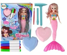 Lean Toys Komplektas lobiai ir kasinėjimai Diy Sirena, rožinis