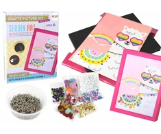 Lean Toys Kūrybinis rinkinys LeanToys su blizgučiais ir rėmu