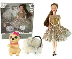 Lean Toys Lėlė Emily Leantoys, su šunimi