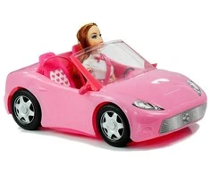 Lean Toys Lėlė keliauja su kabrioletu