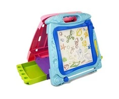 Lean Toys Dvipusė piešimo lenta su priedais LeanToys