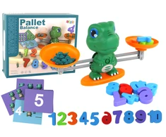 Lean Toys Matematinis Žaidimas Dinozauras su Svarstyklėmis