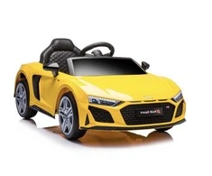 Lean Cars Vienvietis elektromobilis vaikams AUDI R8 A300, geltonas