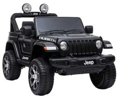 Lean Cars Dvivietis vaikiškas elektromobilis Jeep Rubicon 4x4, juodas