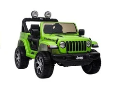 Lean Cars Dvivietis vaikiškas elektromobilis Jeep Rubicon 4x4, žalias