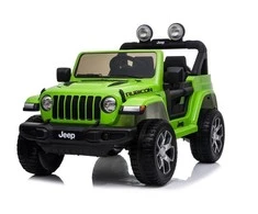 Lean Cars Dvivietis vaikiškas elektromobilis Jeep Rubicon 4x4, žalias