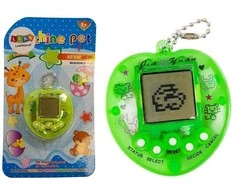 Lean Toys Kompiuterinis žaidimas Elektroninis augintinis su pakabuku, žalias