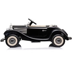 Lean Cars Dvivietis elektromobilis Retro Mercedes 540K, juodas