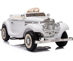 Lean Cars Dvivietis elektromobilis Retro Mercedes 540K, baltas