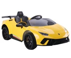 Lean Cars Vienvietis elektromobilis vaikams Lamborghini Huracan, geltonas