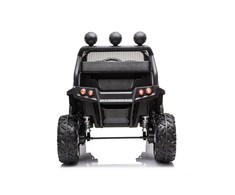 Lean Cars Dvivietis elektromobilis vaikams LeanToys Unimog S, juodas