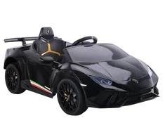 Lean Cars Vienvietis elektromobilis vaikams Lamborghini Huracan, juodas