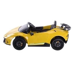 Lean Cars Vienvietis elektromobilis vaikams Lamborghini Huracan, geltonas
