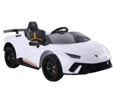 Lean Cars Vienvietis elektromobilis vaikams Lamborghini Huracan, baltas