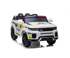 Lean Cars Vienvietis policijos elektromobilis BBH-021, baltas