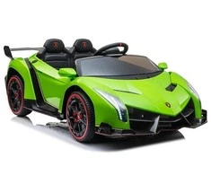 Lean Cars Lamborghini Veneno elektrinis žalias automobilis