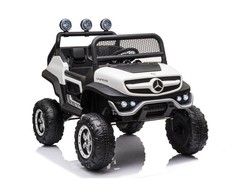 Lean Cars Vienvietis vaikiškas elektromobilis Mercedes Unimog S, baltas