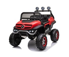 Lean Cars Vaikiškas elektrinis visureigis Mercedes Unimog S, raudonas