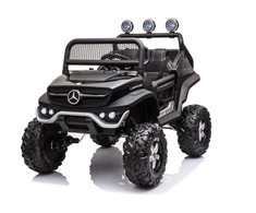 Lean Cars Vaikiškas elektrinis visureigis Mercedes Unimog S, juodas