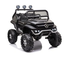 Lean Cars Vaikiškas elektrinis visureigis Mercedes Unimog S, juodas