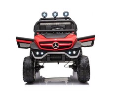 Lean Cars Vaikiškas elektrinis visureigis Mercedes Unimog S, raudonas