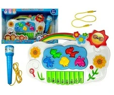 Lean Toys Interaktyvus vaikiškas pianinas su mikrofonu