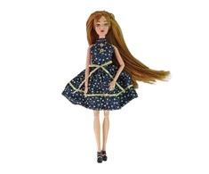 Lean Toys Lėlė Emily su mėlynomis akimis ir judančiomis galūnėmis, 30 cm