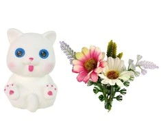 Lean Toys Lėlė Emily su ilgesniais plaukais ir baltu katinu