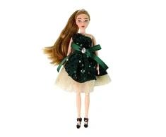 Lean Toys Lėlė Emily su kačiuku ir medine širdimi, 30 cm