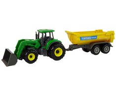 Lean Toys Žaislinis traktorius su priekaba LeanToys