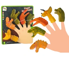 Pacynki Pirštukinės lėlės Lean Toys Dinozaurai, 5 vnt., 4x8x2 cm