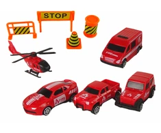 Lean Toys Gaisrinės sunkvežimio žaislų rinkinys su vilkiku