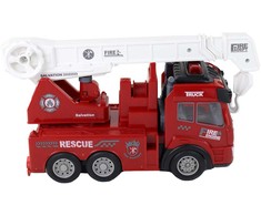 Radijo bangomis valdoma gaisrinė su kranu Lean Toys