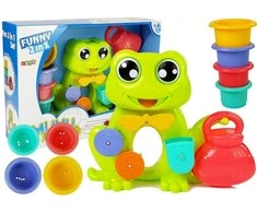 Lean Toys Varlės formos vonios žaislas su kibirėliais