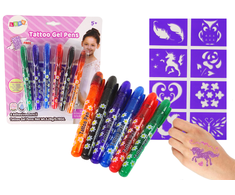 Geliniai rašikliai tatuiruotėms daryti Lean Toys, 6 vnt