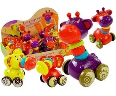 Lean Toys Minkštas žaislas gyvūnas dramblys arba žirafa