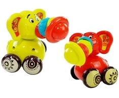 Lean Toys Minkštas žaislas gyvūnas dramblys arba žirafa
