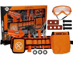 Lean Toys Meistro diržas su gręžtuvu ir kitais įrankiais