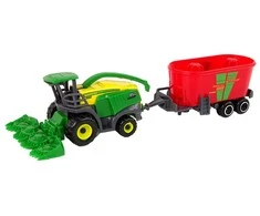 Lean Toys Žaislinis kombainas su priekaba LeanToys