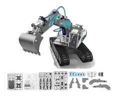 Lean Toys Konstruktorius (hidraulinis vikšrinis ekskavatorius) 130 vnt.
