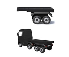 Lean Cars HL358 Mercedes Actros juoda puspriekabė