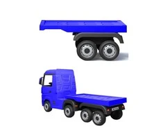Lean Cars Vaikiškas sunkvežimis su priekaba Mercedes Actros HL358, mėlynas